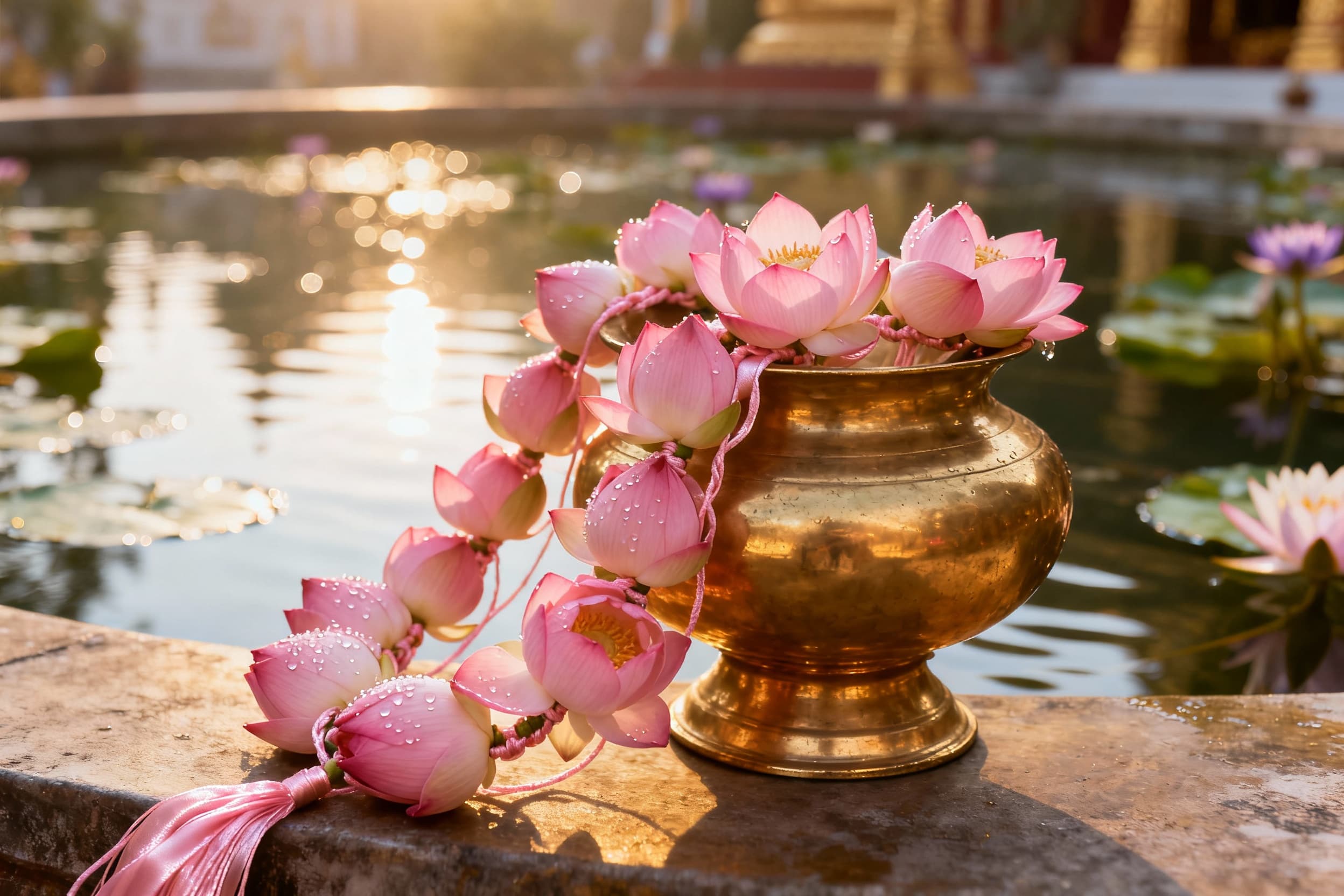 Sacred Lotus Garlands